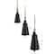 Black Metal Bohemian Decorative Cow Bell, Set of 3" 13", 10", 9"